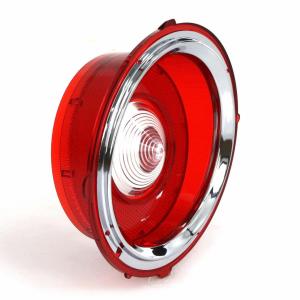 Back-Up Lamp Lens - Red with Outer Stainless Trim - RH - 70-73 Camaro Standard - Image 5 of 5