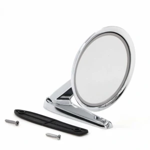 1963 Ford Mustang Outside Rear View Mirror Kit - Standard Chrome - 63-66 Fairlane Galaxie Bronco