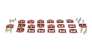 1968 Dodge Super Bee Back Glass Molding Clip Set - 68-70 Dodge Plymouth B-Body (Except Charger)