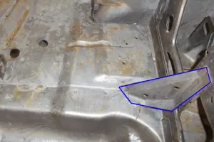 Rear Floor Pan Reinforcements - Pair - 70-74 Dodge Plymouth E-Body - Image 4 of 4