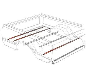 Bed Cross Sill - Front / Rear - 67-72 Chevy GMC C/K Fleetside Pickup w/ Steel Bed Floor - Image 2 of 2