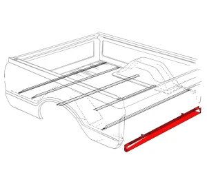 Tail Panel / Rear Cross Sill - Complete - 67-72 Chevy GMC C/K Fleetside Pickup w/ Steel Bed Floor - Image 2 of 3