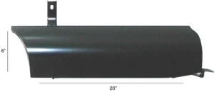 Running Board Splash Apron w Support Brace - RH - 54-55 Chevy GMC Truck Short Bed Stepside - Image 1 of 3