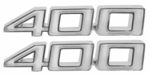 1972 Chevy Impala Fender Emblems - "400" - LH/RH Pair - 70-71 Chevelle; 69-70 Fullsize Chevy Car