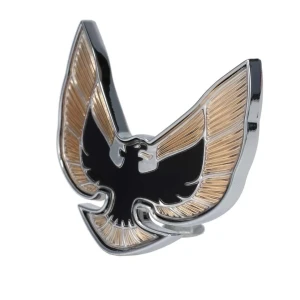Header Panel Emblem - Bird Logo Black and Gold - 74-76 Firebird - Image 6 of 6