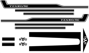 Stripe Set - "SYC YENKO"- Black - 69 Camaro - Image 1 of 2