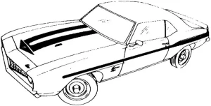 Stripe Set - "SYC YENKO"- Black - 69 Camaro - Image 2 of 2