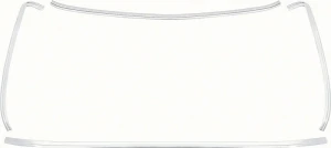 Back Glass Molding Set - Polished Aluminum - 75-81 Camaro Firebird