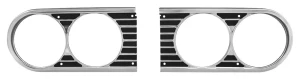Headlight Bezels - Pair - 64 Chevelle El Camino - Image 1 of 2