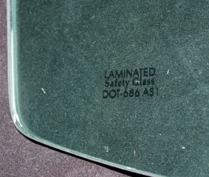Windshield with Antenna - Green Tint with Tint Band - 70-72 GM A-Body Convertible - Image 2 of 4