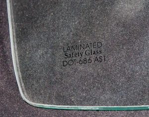 Windshield - Clear - 67-69 Camaro Firebird Convertible - Image 3 of 3