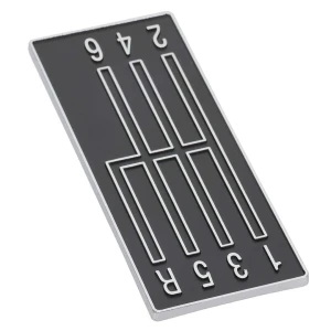 Console Shift Plate Emblem - 6 Speed with Adhesive Back - 68-69 Camaro - Image 4 of 6