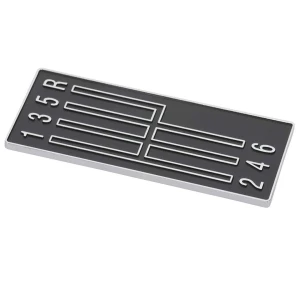 Console Shift Plate Emblem - 6 Speed with Adhesive Back - 68-69 Camaro - Image 6 of 6