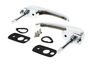 Outside Door Handle Set - Chrome - Pair - 47-51 Chevy GMC Pickup Truck Suburban - Image 2 of 3