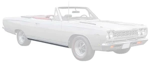Rocker Panel Molding Trim - 2pc Set - 68-70 Plymouth B-Body - Image 2 of 2