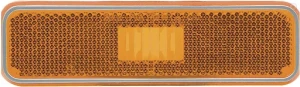 1976 Plymouth Satellite Front Side Marker Lamp Lens - Amber - LH or RH - 72-76 Dodge Plymouth A B E-body