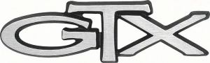 1974 Plymouth GTX Trunk Lid Emblem - "GTX" (Adhesive-Backed Style) - 1972-74 GTX