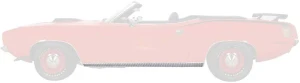 Rocker Panel Moldings - Fish Gill Style - LH/RH Pair - 70 Barracuda - Image 2 of 3