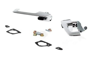 Outside Door Handles - Black Buttons - LH/RH Set - 66-67 Dodge Plymouth B-Body - Image 2 of 3