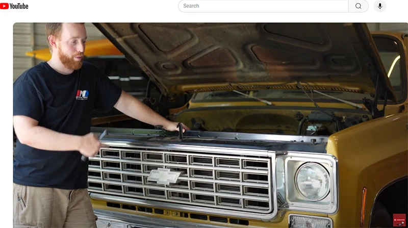 73-74 Grille Conversion on our 76 Chevy C10 Squarebody - Radiator Core Support Install